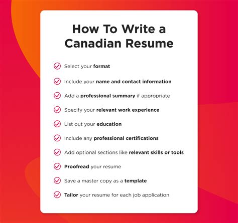 how to write resume format