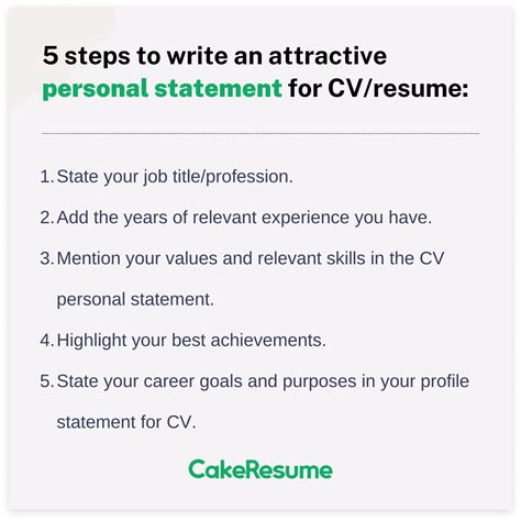 how to write resume personal statement