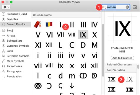 how to write roman numerals in word mac