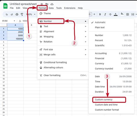 how to write rupee symbol in google sheets