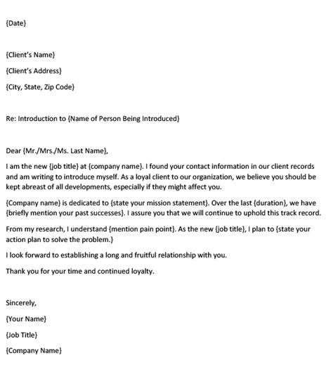 how to write self introduction email to client