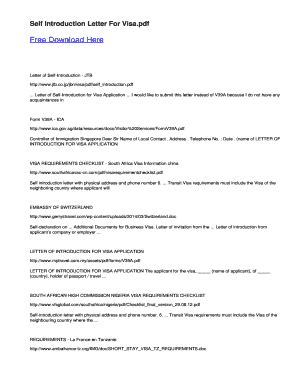 how to write self introduction letter to embassy