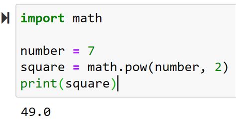 how to write square in python