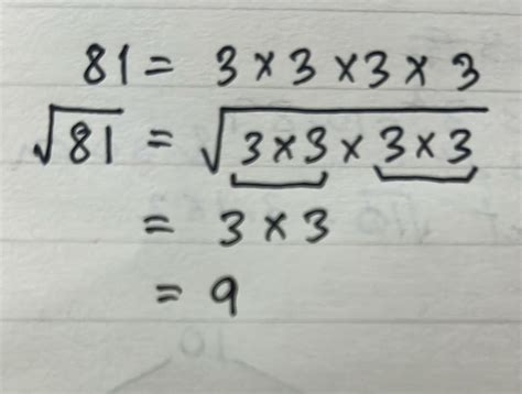 how to write square root of 81