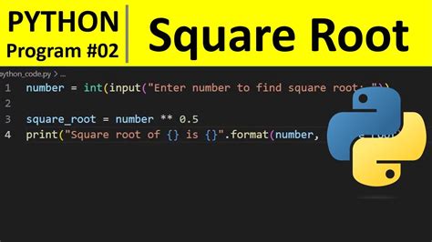 how to write square root program in python