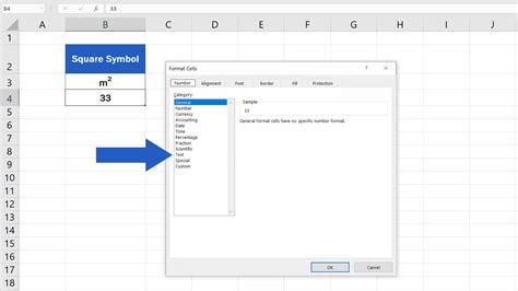 how to write squared in excel