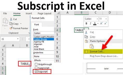how to write subscript in excel on macbook