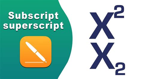 how to write subscript in pages ipad