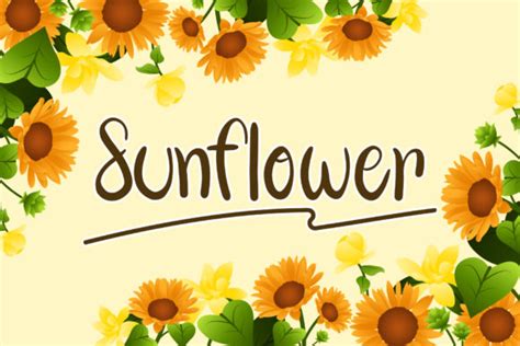 how to write sunflower in cursive