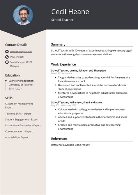 how to write teaching experience on cv