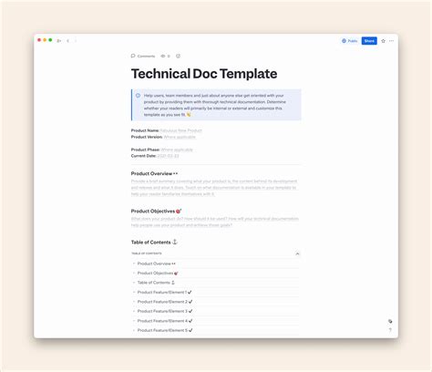 how to write technical documentation for code