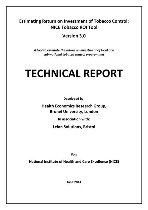 how to write technical report sample