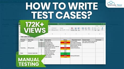 how to write test cases in manual testing