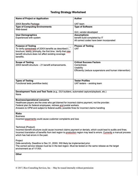how to write test plan document with example