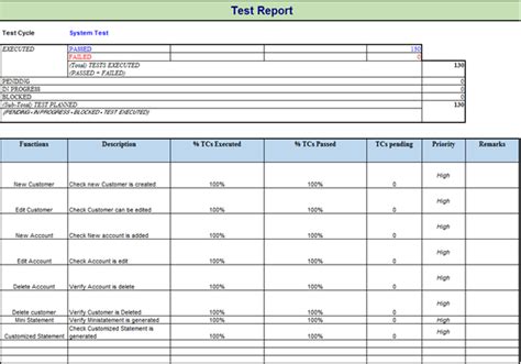 how to write testing report