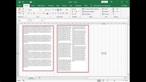 how to write text in excel sheet