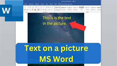 how to write text next to picture in word