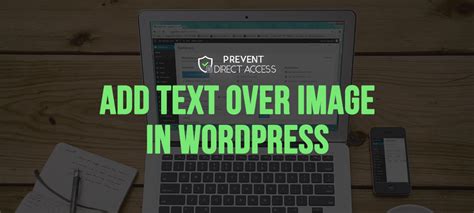 how to write text over image in wordpress