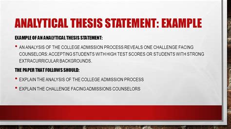 how to write thesis statement for analytical essay
