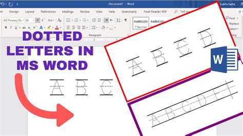 how to write tracing letters in microsoft word