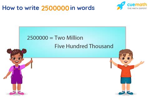 how to write two million five hundred thousand in words