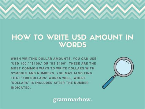 how to write usd figure in words