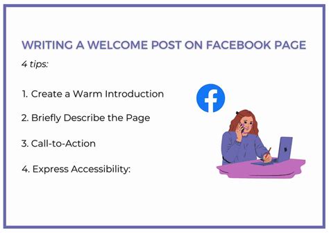 how to write welcome post on facebook page
