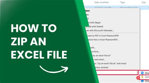 how to zip a excel file
