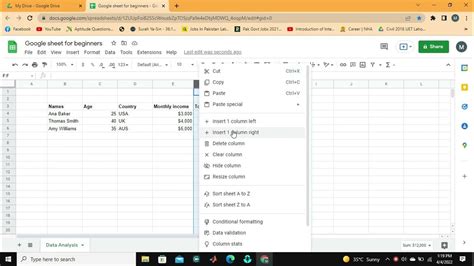 how use google sheets for beginners