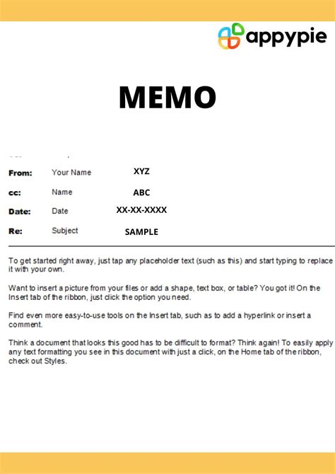 how write a memo example