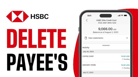 HSBC App Deleted Payees