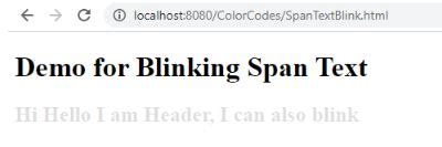 html blinking text example