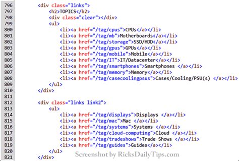 html code examples with source code