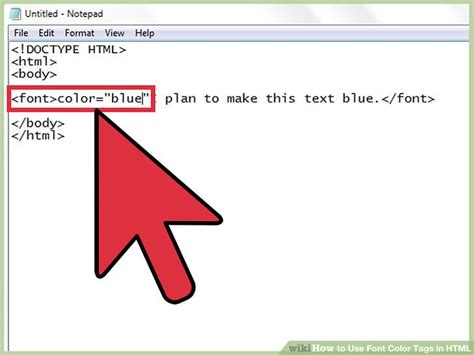 html code for font color