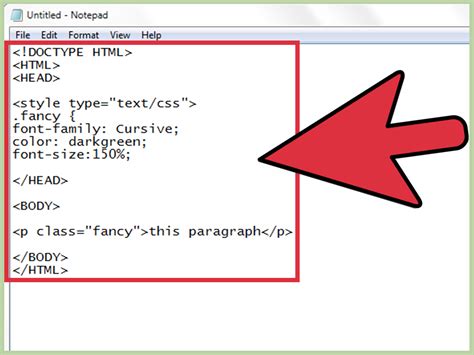 html code for font size and color