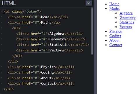 html code for form drop down list