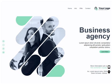 html code for simple landing page
