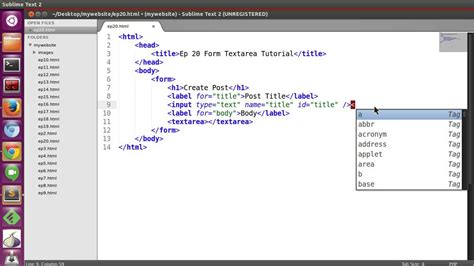 html code for text area