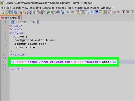 html code to change background color of button