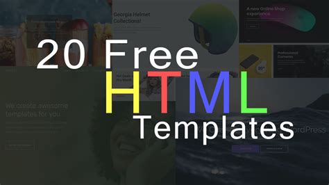 html code website templates free
