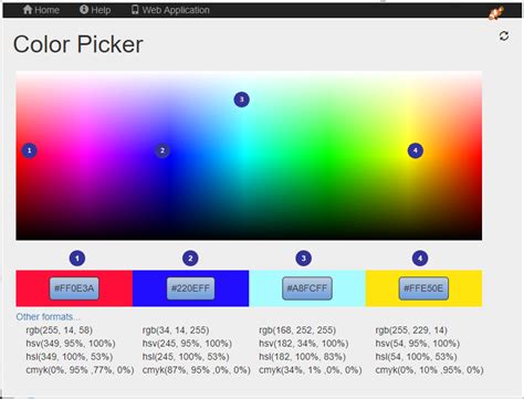 html color picker form