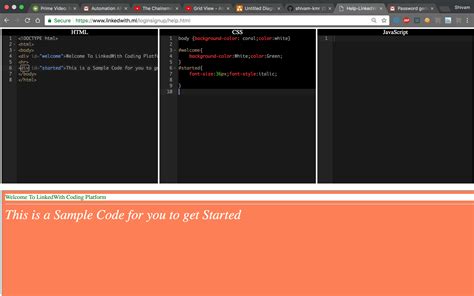 html css and javascript compiler