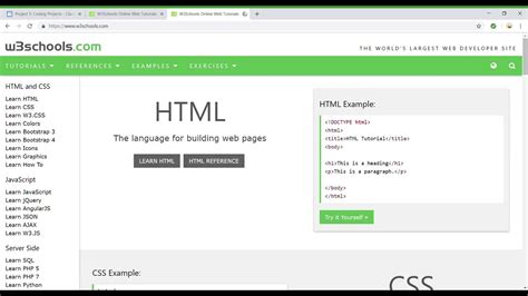 html email code example w3schools