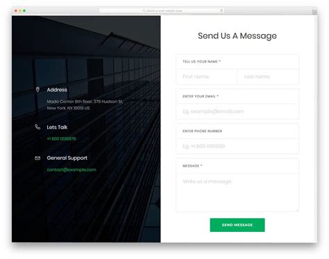 html email form example