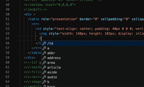 html email template code