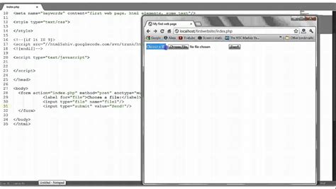 html form post file upload example