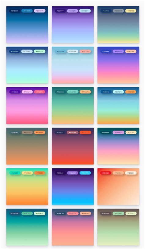 html gradient color codes