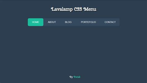 html horizontal menu examples