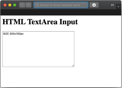 html input textarea example