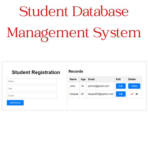 html javascript database example